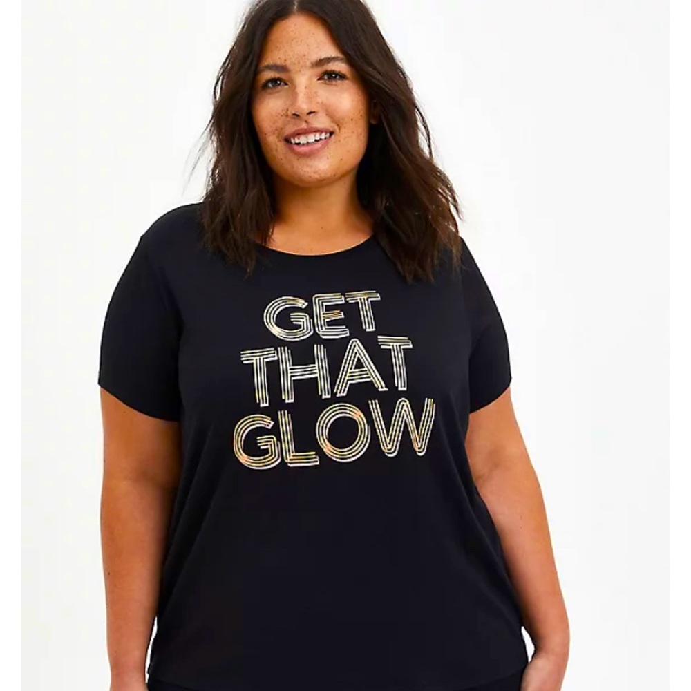 NWT 0 Torrid Get that Glow activewear workout crop tee